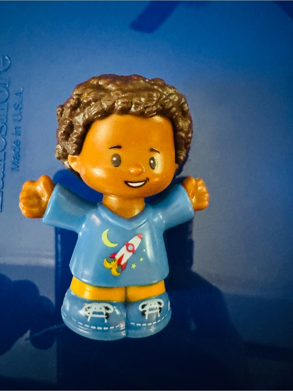Blue Rocket-Print Kids Figure Toy - Unbranded